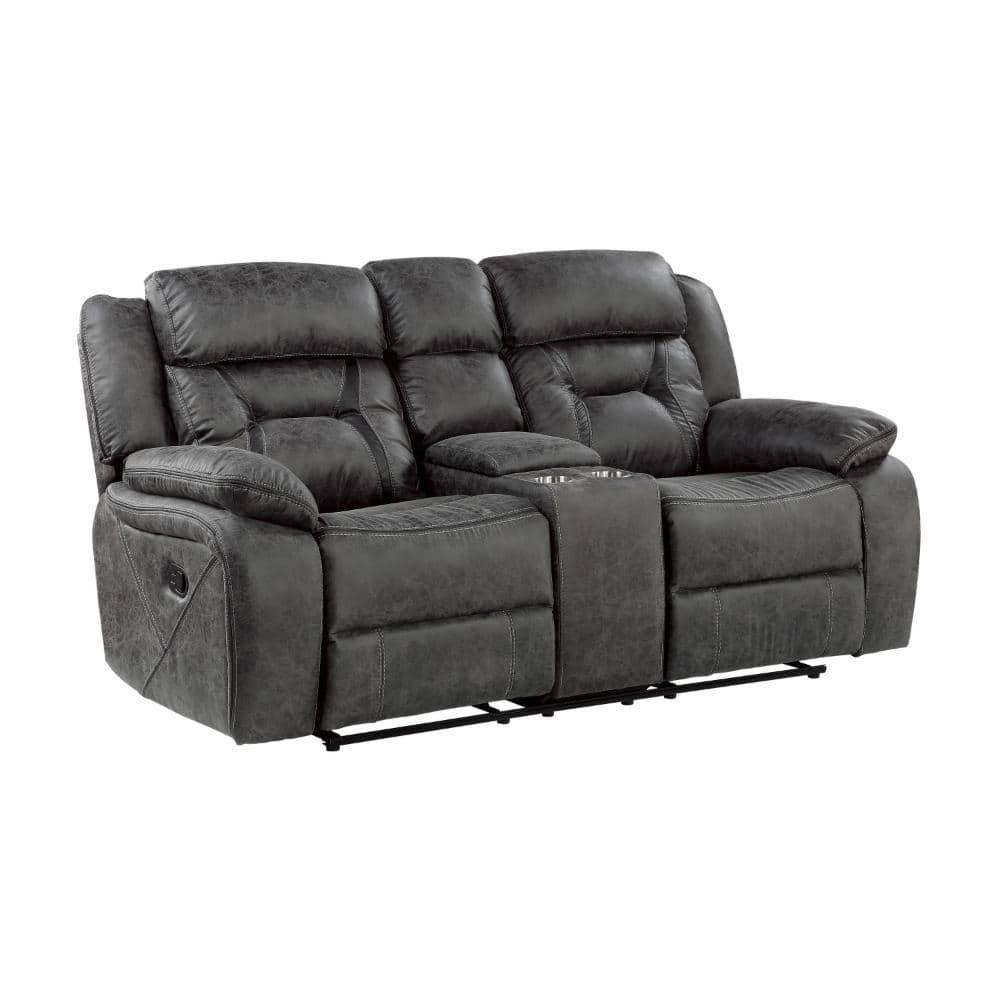 Benjara 74.5'' Upholstered Reclining Loveseat