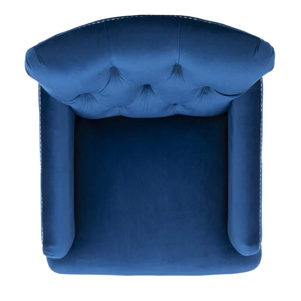 Colin Chair - HUD8212 - Navy/Espresso - Safavieh