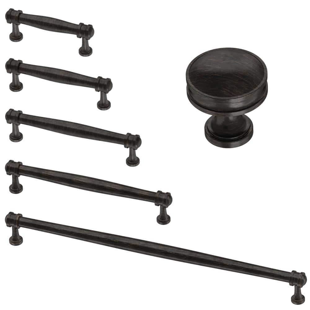 Venetian Bronze 12'' Bar Pull with Mounting Hardware