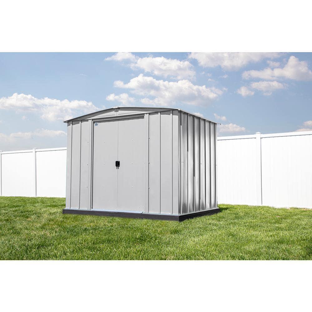 Arrow 8 ft. W x 6 ft. D Galvanized Steel Storage Shed