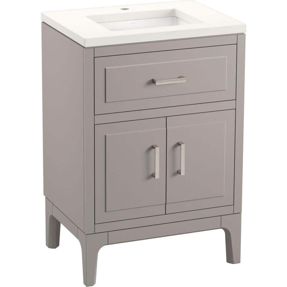 Seer 24" Freestanding Single Bathroom Vanity Cabinet with Sink and Quartz Top