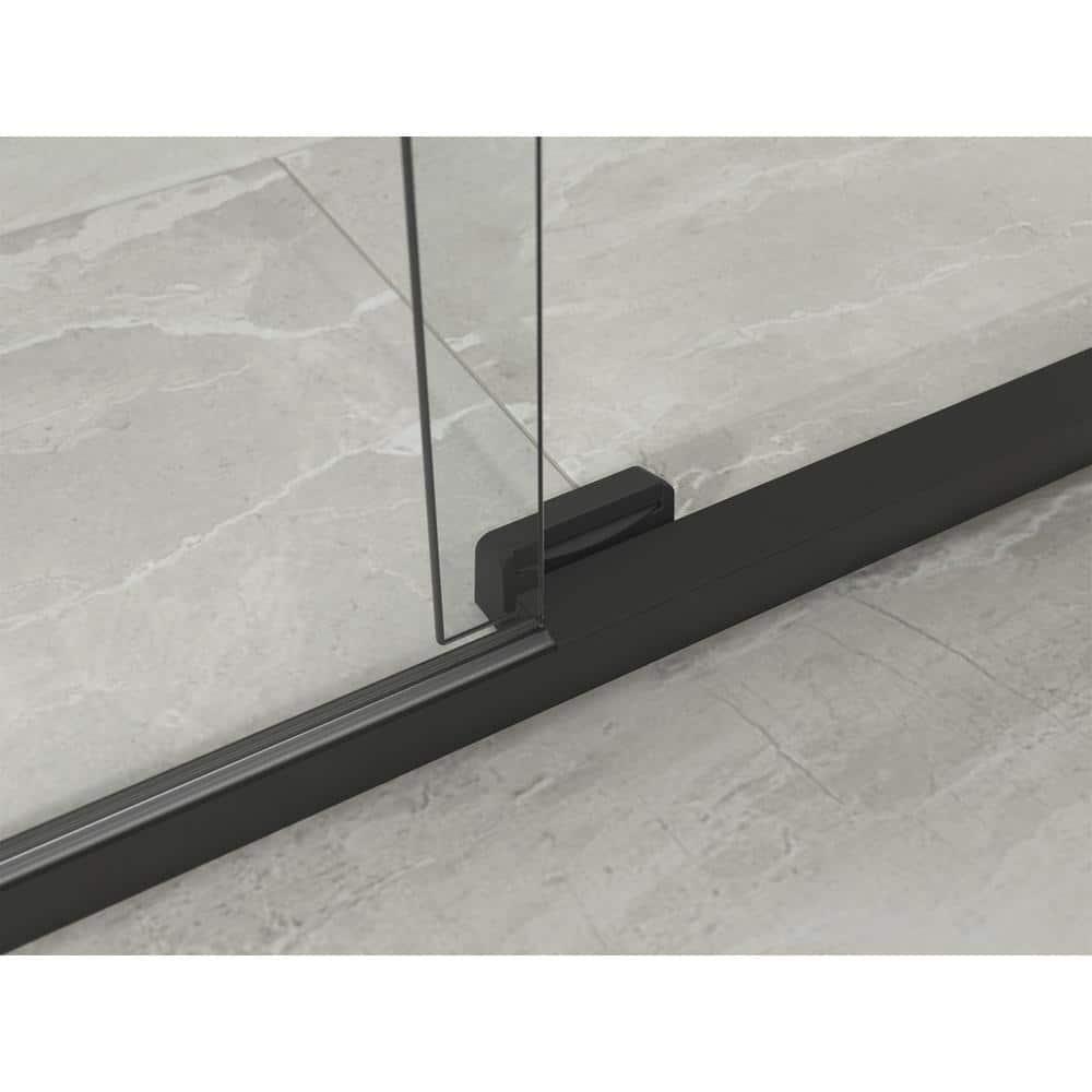 Elate Sliding Shower Door, 70-1/2-In H X 56-1/4 - 59-5/8-In W, With 1/4-In Thick Crystal Clear Glass