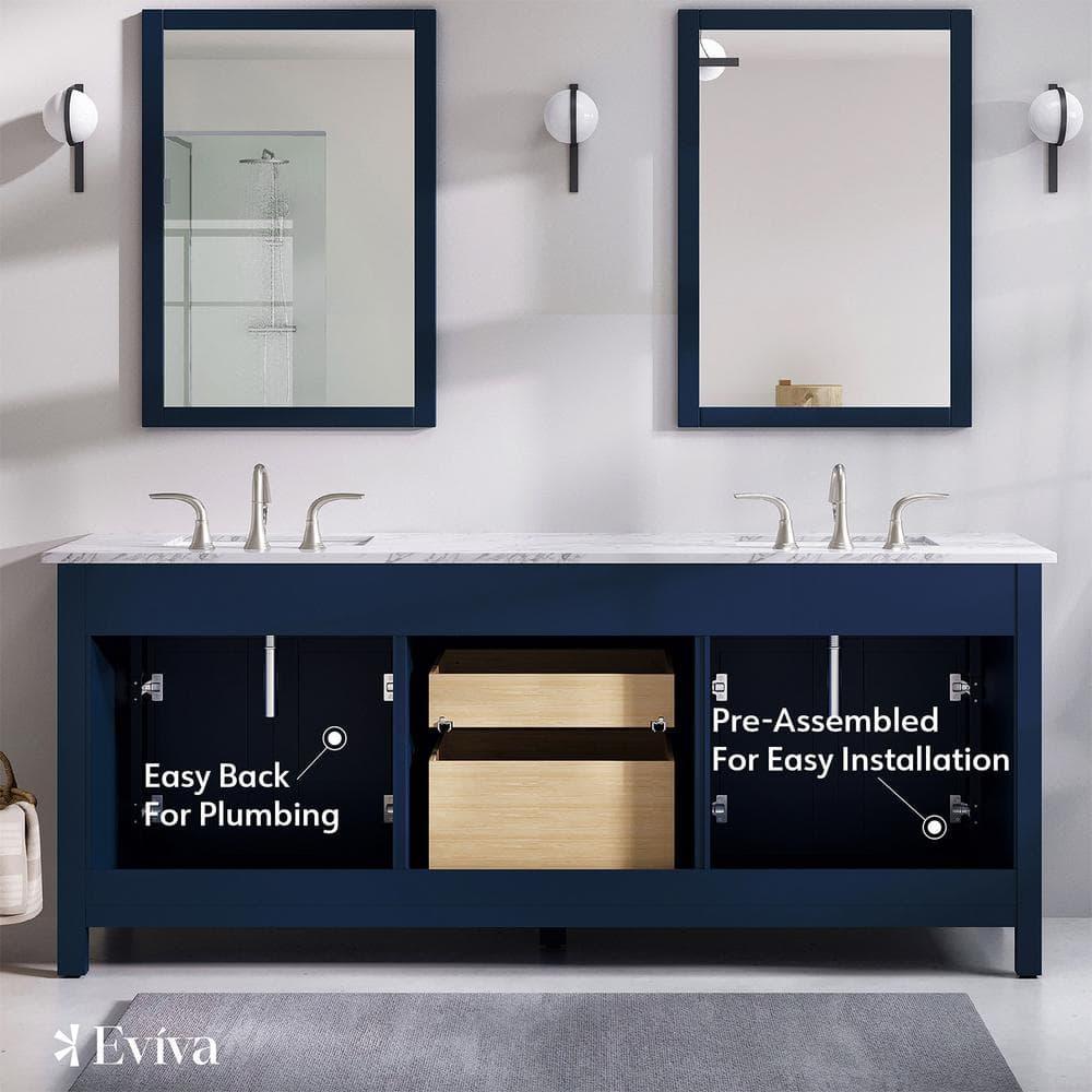 Lark Manor™ Odilion 60'' Double Bathroom Vanity with Engineered Top