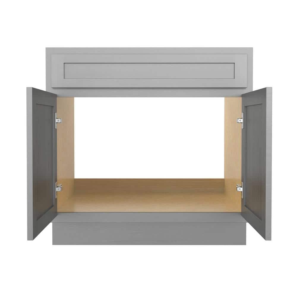 Vanity Art 39 Inch Double Shutter Door Bathroom Vanity Base Cabinet with Soft Closing Shaker Drawer, Strudy Floor Mount Storage Cabinet Organizer for Bedroom, Living Room, Kitchen, VA4039-S