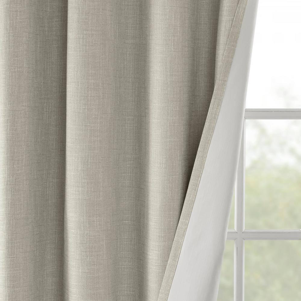 Madison Park Maya Printed Heathered Blackout Grommet Top Single Curtain Panel