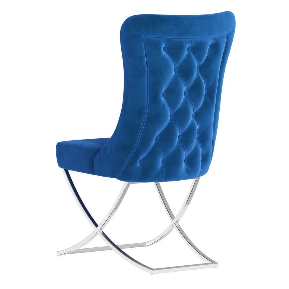Orren Ellis Upholstered Modern Silver Legged Dining Chair, Set of 2 (Set of 2)