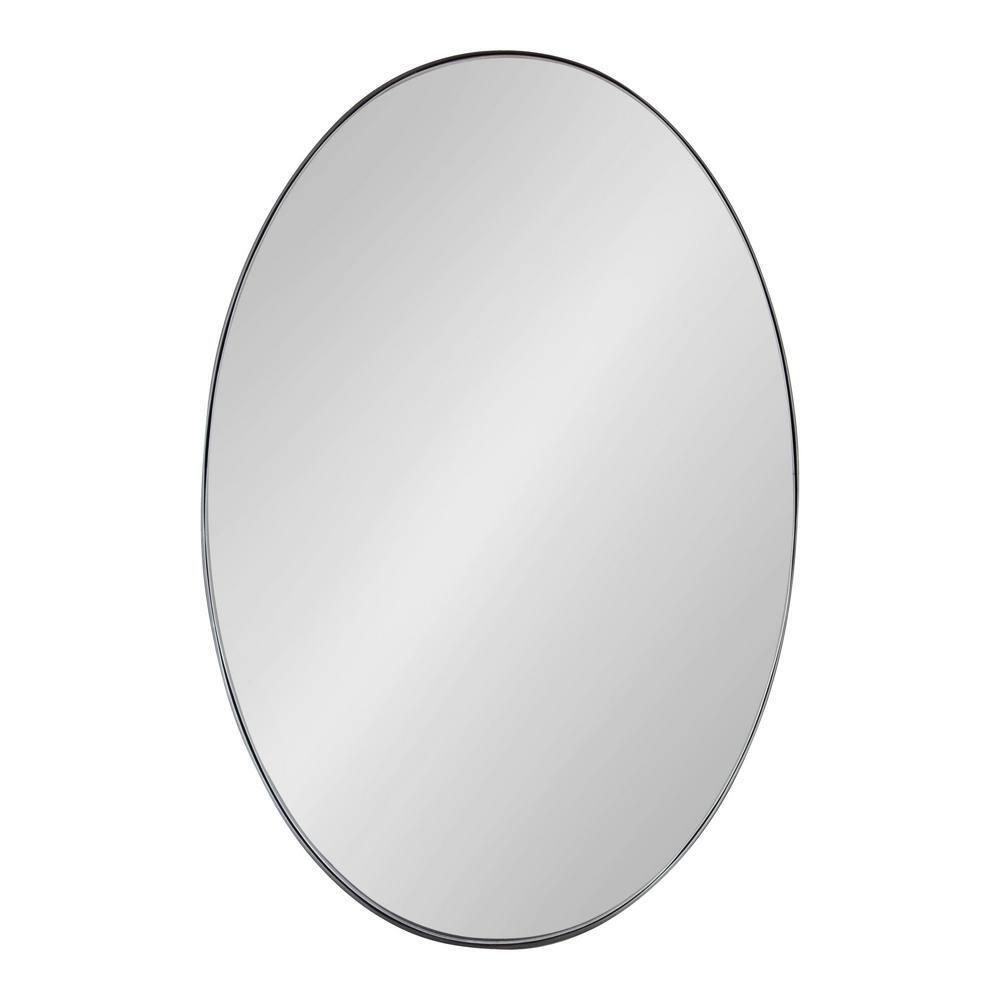 Kate and Laurel Rollo Oval Framed Wall Mirror, Bronze 20x30