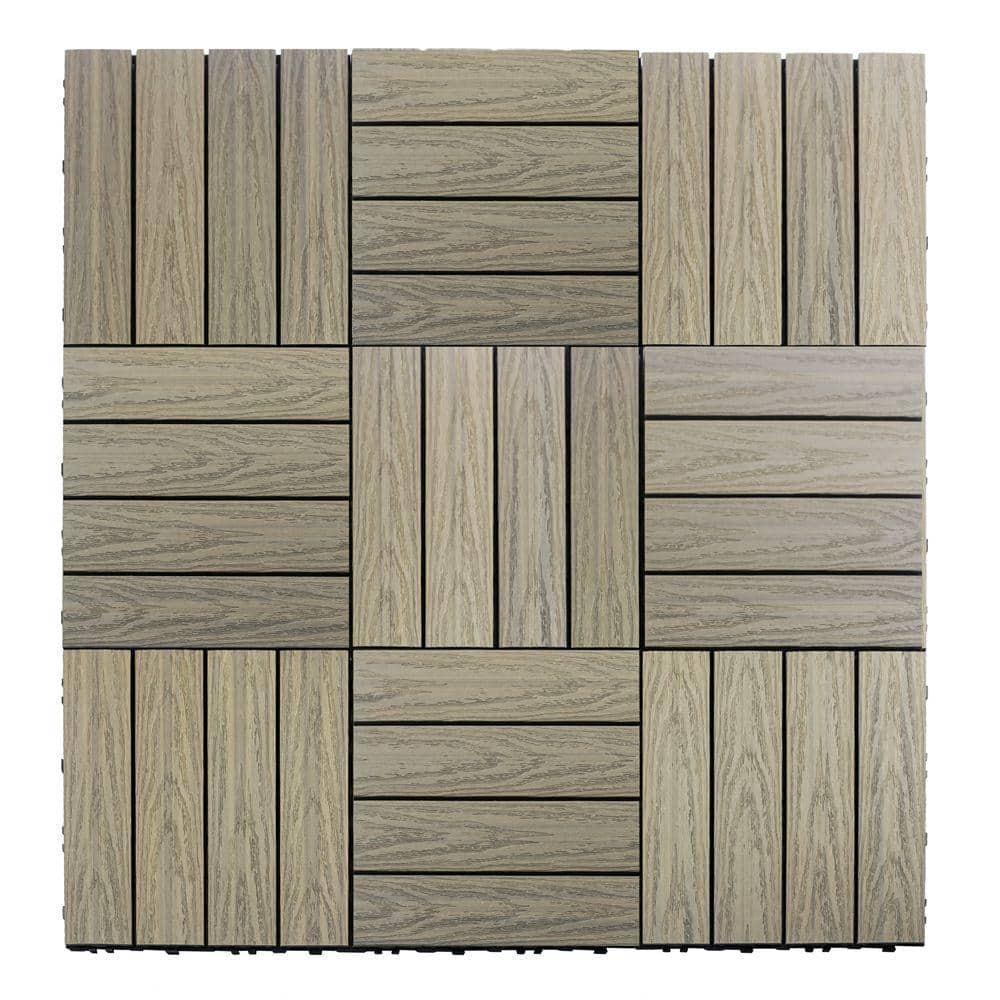 UltraShield Naturale Composite 12" x 12" Interlocking Deck Tile