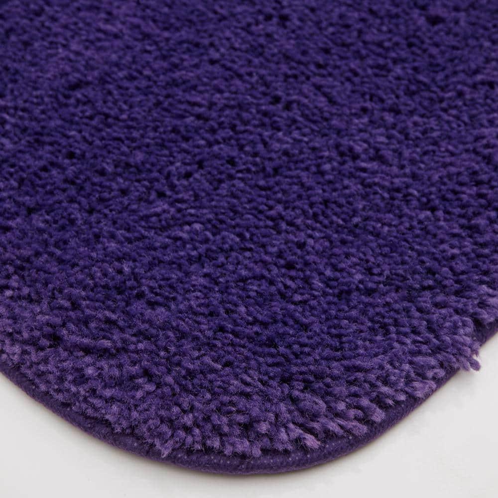 Mohawk Home Pure Perfection Nylon Bath Rug Scatter, Plum 1'5" x 2'