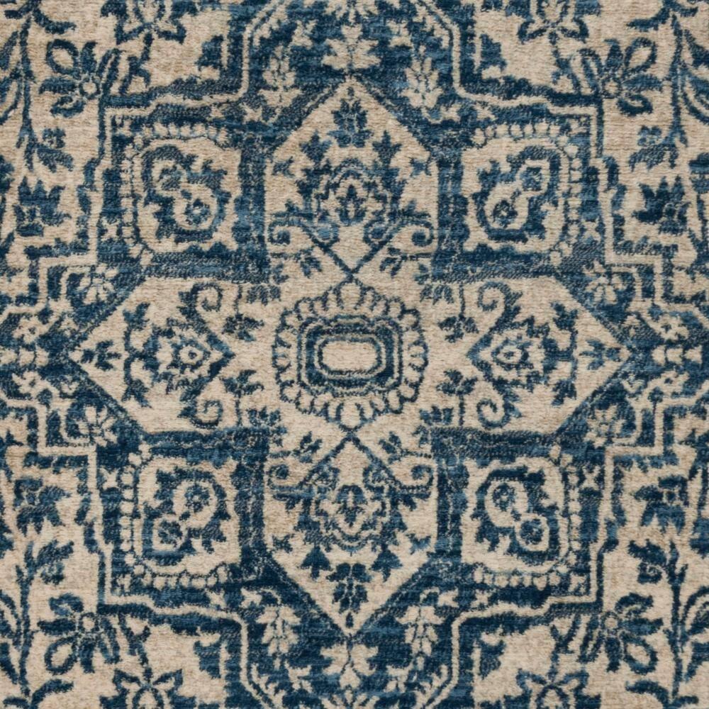 SAFAVIEH Brentwood Jaymz Floral Bordered Area Rug, 5'3" x 7'6", Navy/Light Grey