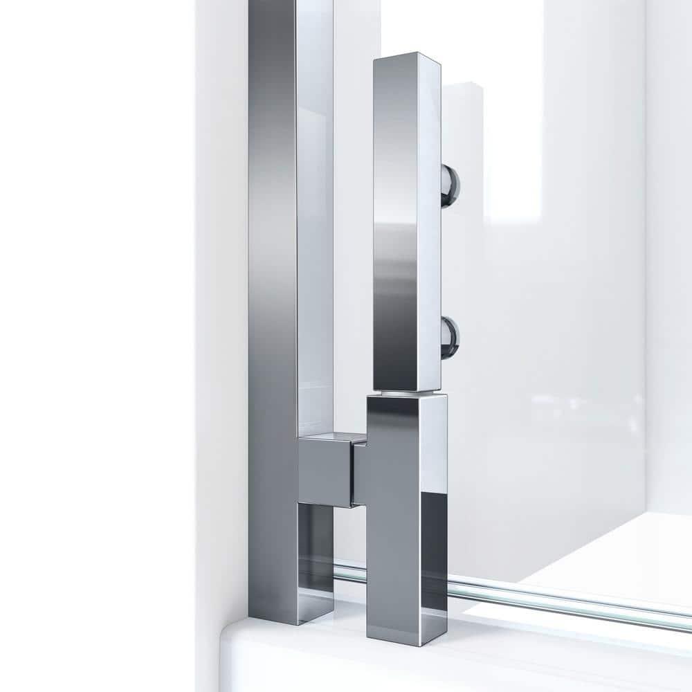 DreamLine Ascend 56-57 in. W x 72 in. H Frameless Pivot Shower Door
