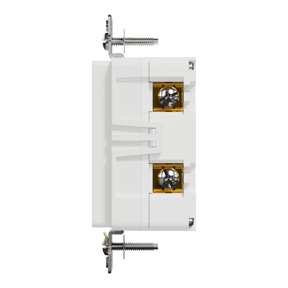 Square D X Series 15 -Amp 125-volt Tamper Resistant Weather Resistant GFCI Residential Decorator Outlet , Matte White