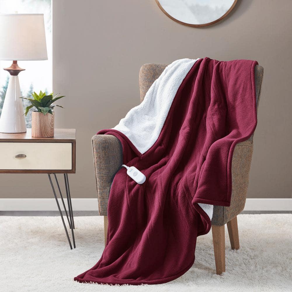 Serta Serta Fleece to Sherpa Heated Throw