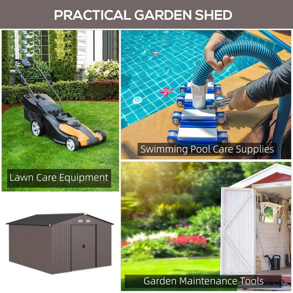 11 ft. W x 13 ft. D Stainless Steel Tool Shed