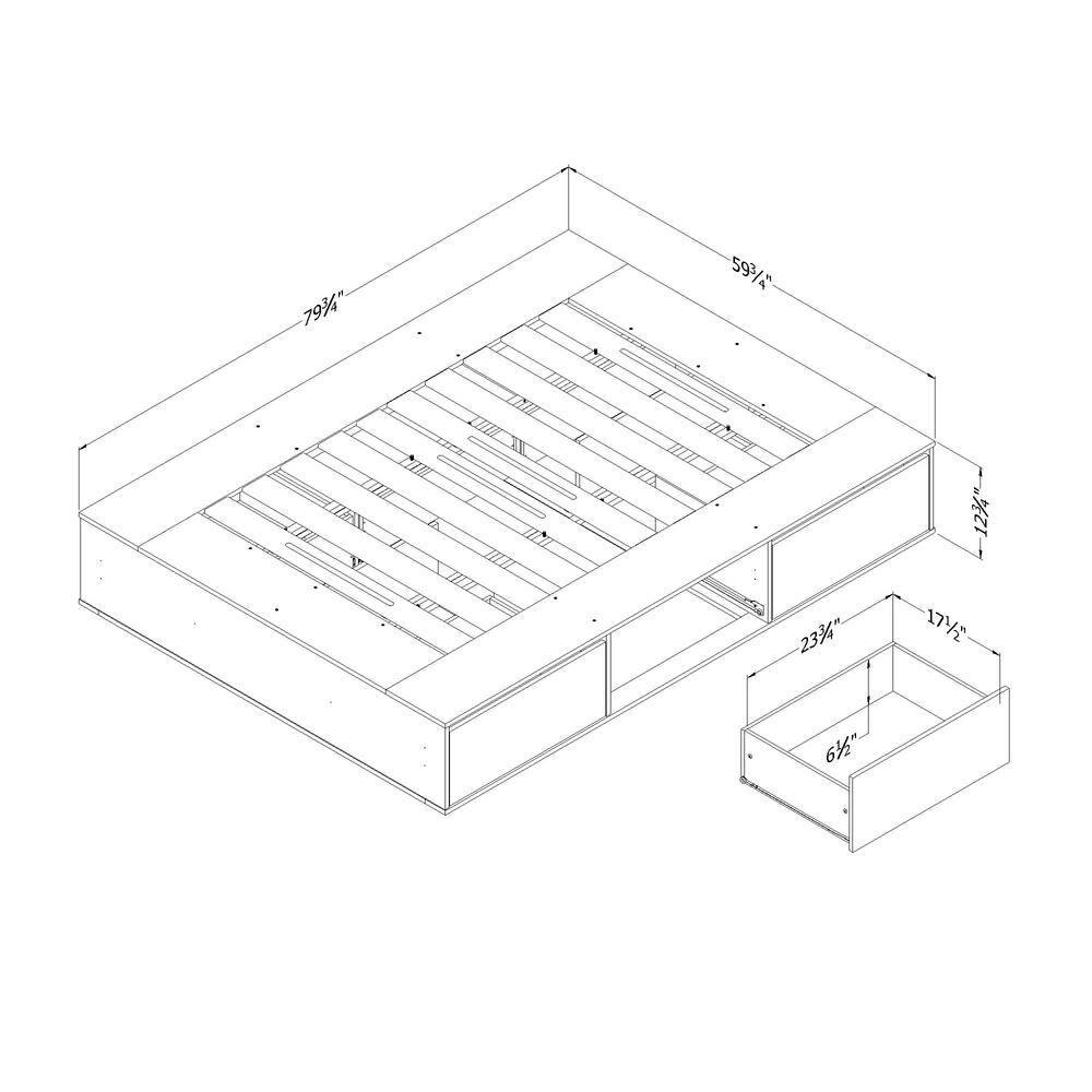 Fusion Queen 6-Drawer Platform Bed Pure Black