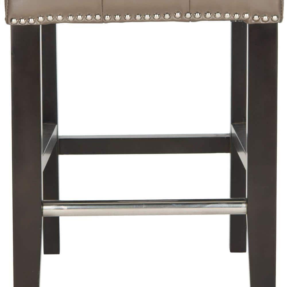 Thompson 23.9" Counter Stool with Silver Nail Heads - Clay - Safavieh