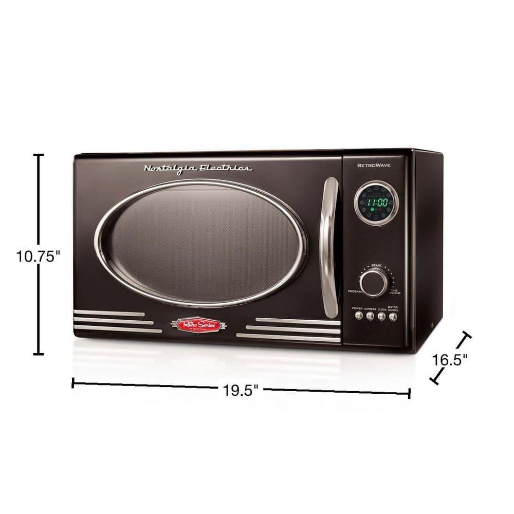 Nostalgia Retro 19" 0.9 cu ft. 800-Watt Countertop Microwave Oven