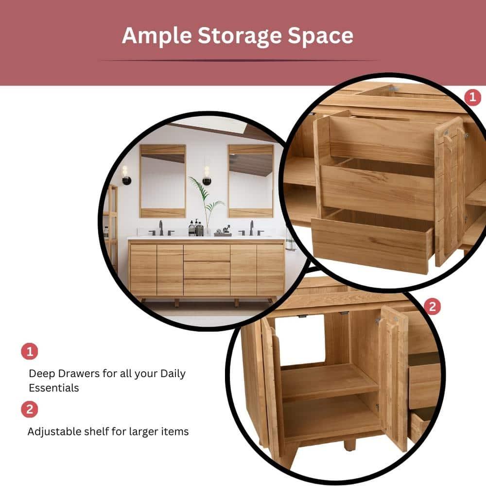Avanity Coventry 60" Double Bathroom Vanity with Engineered Stone Top