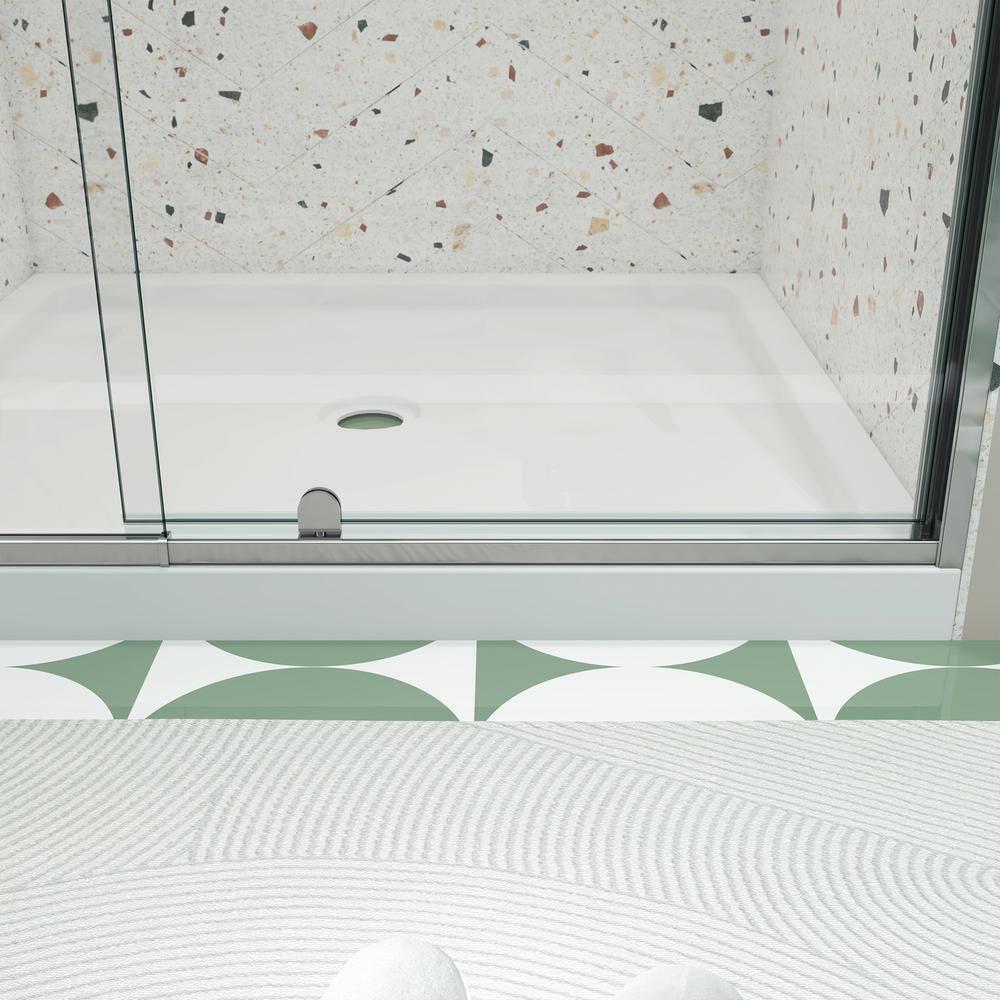 RAY'S RUGS & FLOORING LLC 12RRFR142467LTS 56-60" W x 71" H Pivot Frame Sliding Shower Door with 6mm Tempered Glass