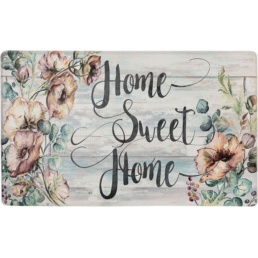 SoHome Cozy Living Home Sweet Home Floral Anti-Fatigue Mat