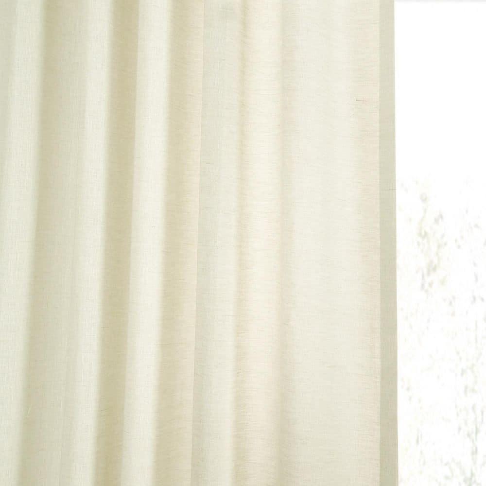 Exclusive Fabrics  Signature French Linen Sheer Curtain (1 Panel) 50 X 96 - Antique Lace