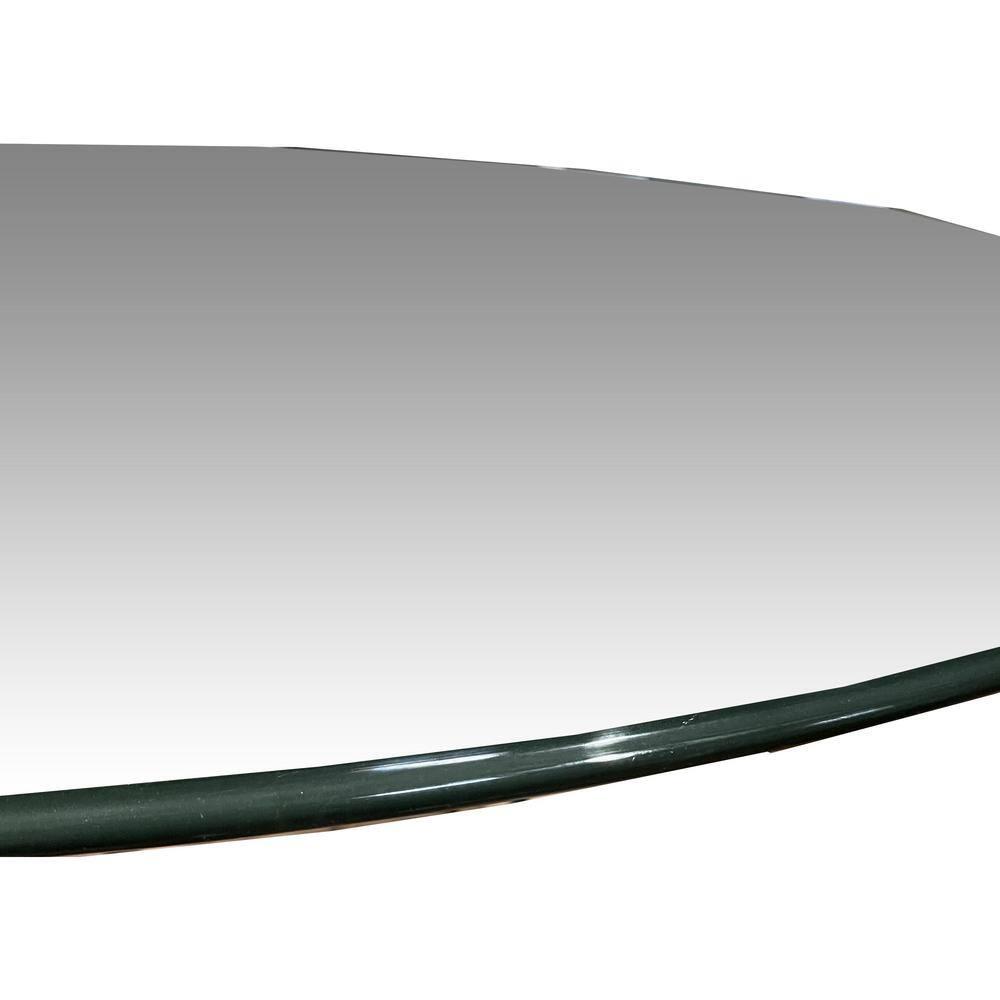 Best Master Alexis 54" Stainless Steel and Glass Round Dining Table in Silver