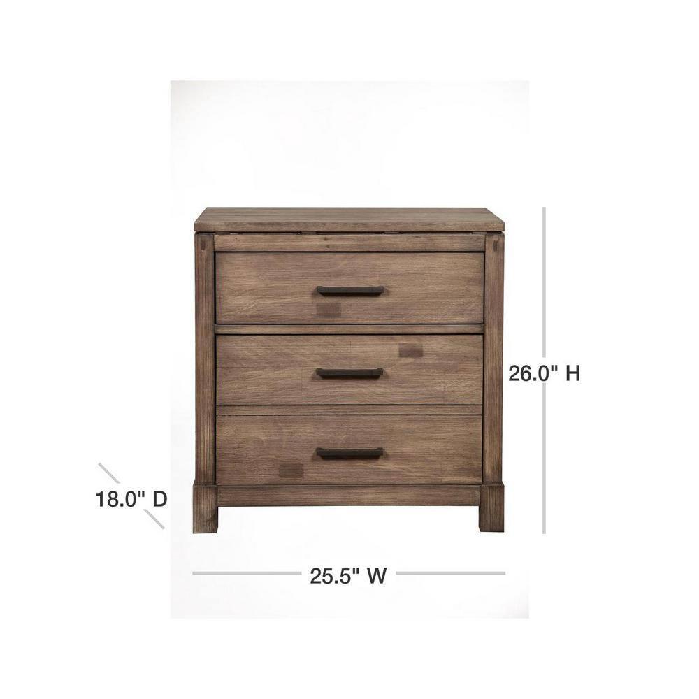 Alpine Furniture Sydney 2 Drawer Nightstand,