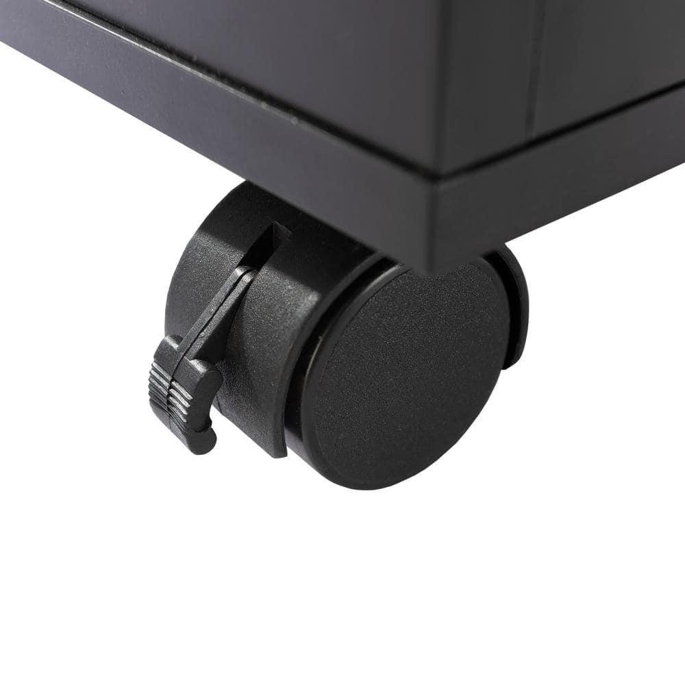 Lavish Home 2-Drawer File Cabinet with Lock and Rolling Wheels (Black)