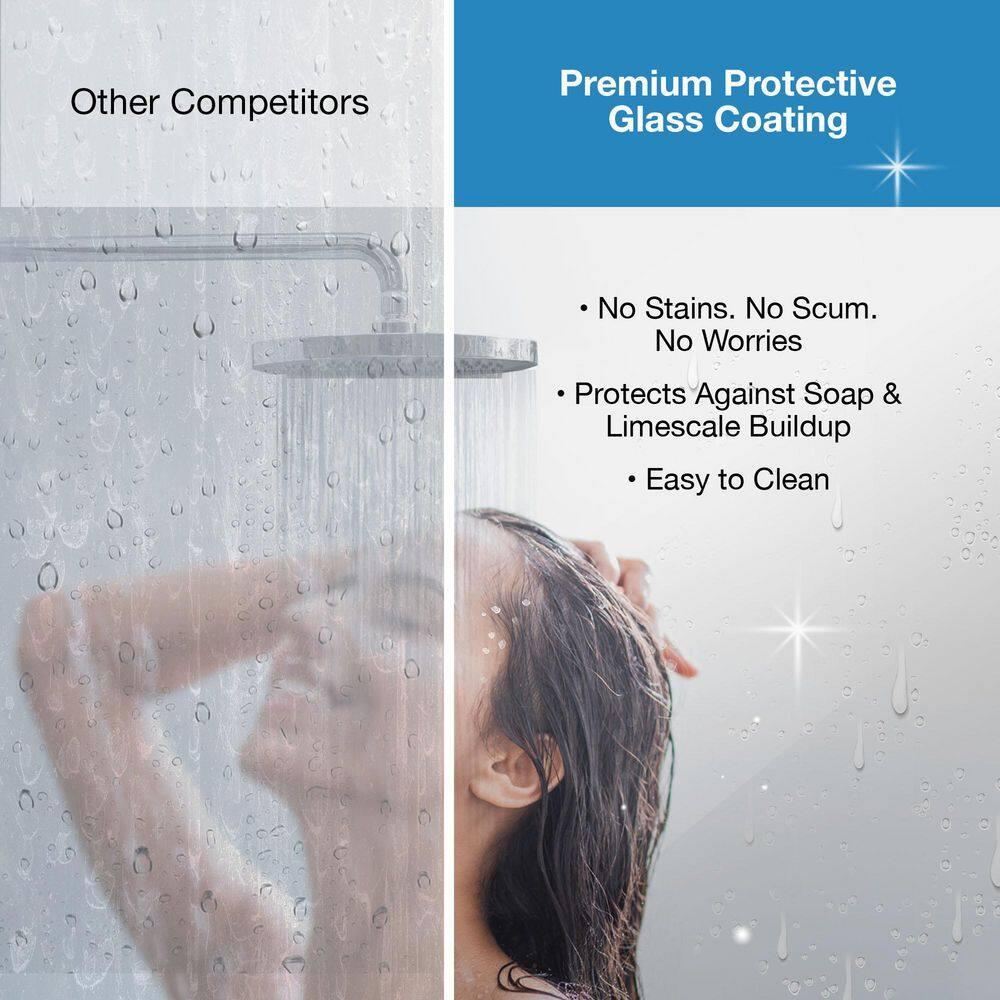 OVE Decors Pasadena 39 7/16 To 41 3/8 In. W X 72 In. H Alcove Frameless Pivot Shower Door