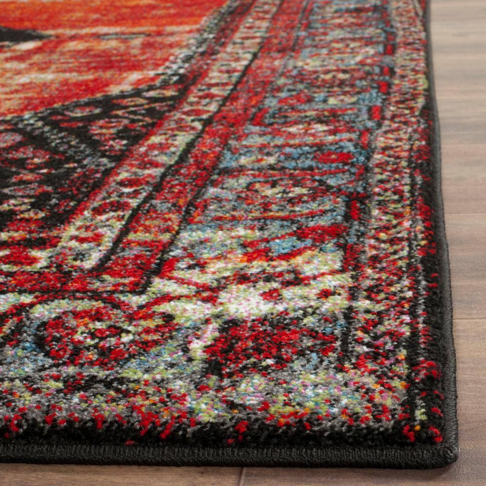 Vintage Hamadan VTH217 Power Loomed Indoor Area Rug - Orange/Multi - 4'x6' - Safavieh