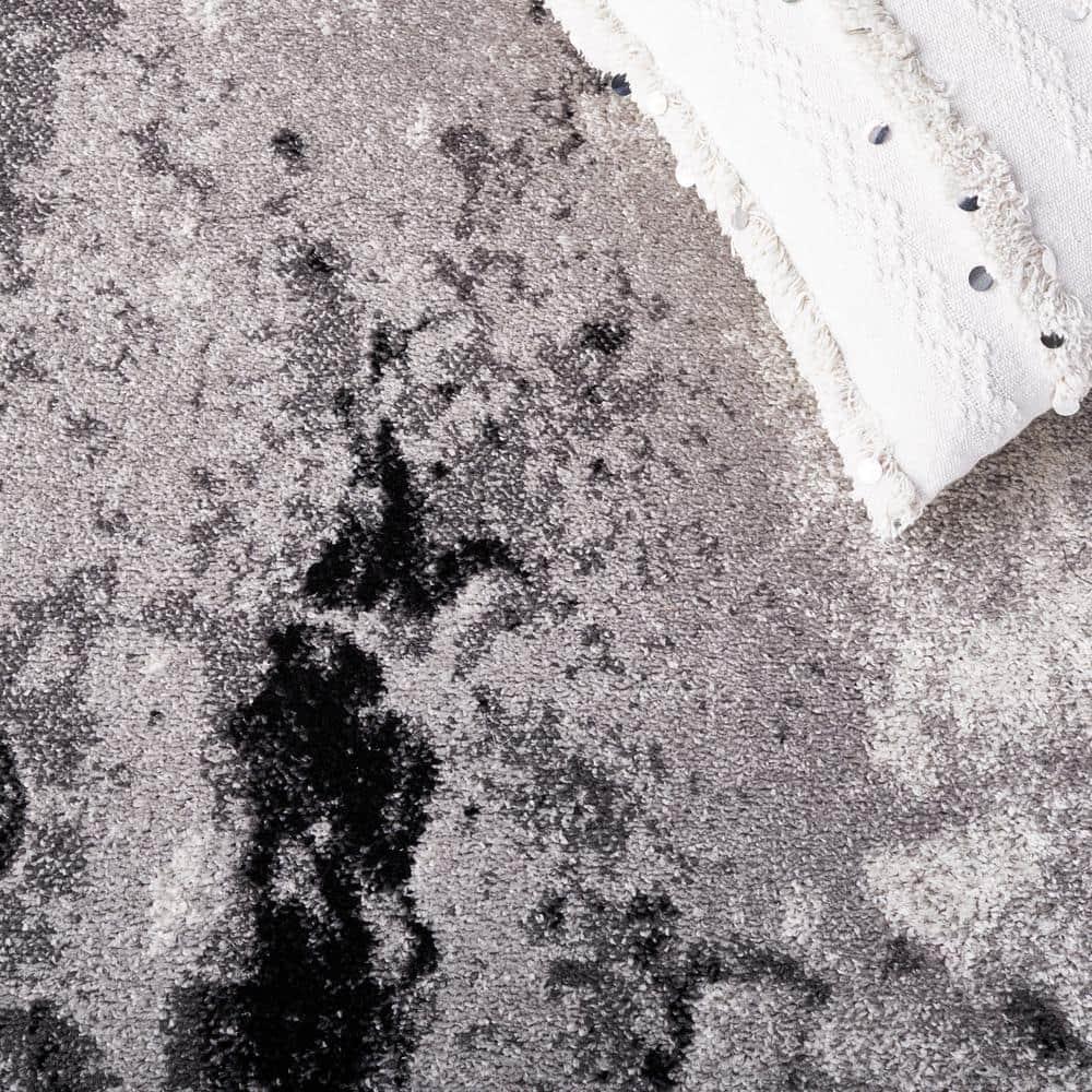 SAFAVIEH Adirondack Ladonna Abstract Area Rug, Grey/Black, 8' x 8' Square