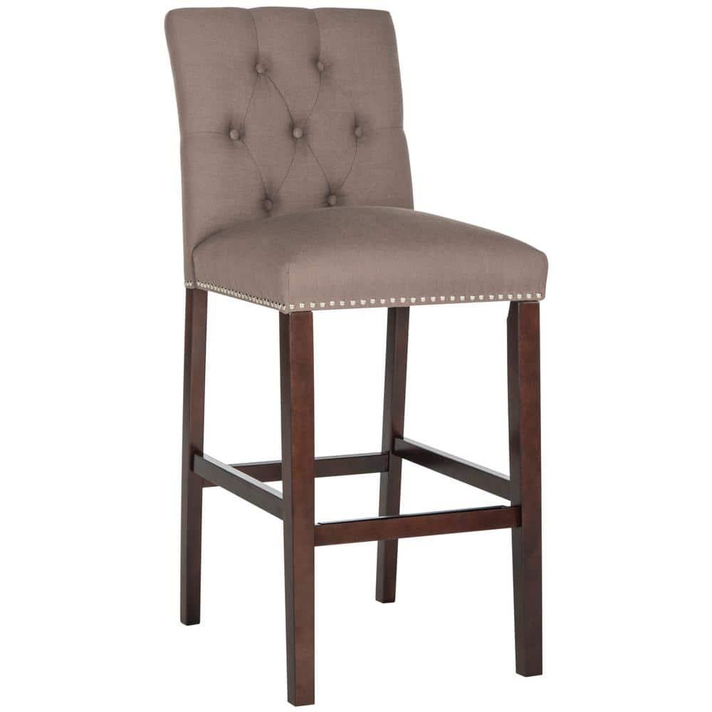 Norah Bar Stool (Set of 2) - FOX6210 - Dark Taupe - Safavieh Couture