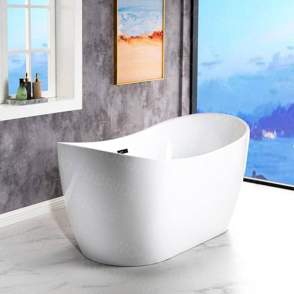 59'' x 28.75'' Freestanding Soaking Acrylic Bathtub