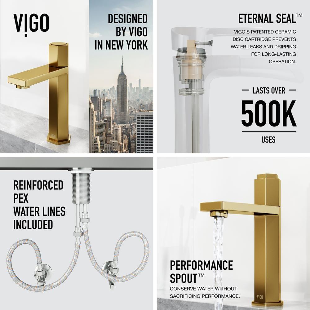 Nova 8" H Single Handle Single Hole Bathroom Faucet