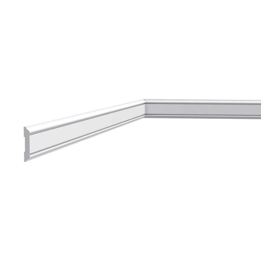 Orac Decor 3/8 in D x 1-7/8 in W x 78-3/4 in L Primed White Plain Polystyrene Panel Moulding (Set of 5)