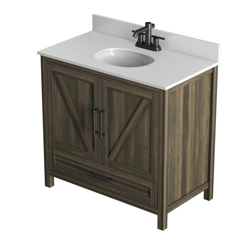 Twin Star Home 36" Single Bathroom Vanity, Canyon Lake Pine