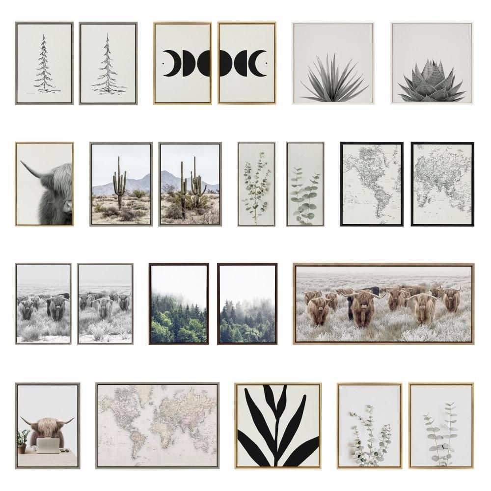 (Set of 2) 23" x 33" Sylvie Foggy Day Framed Canvas Set by Creative Bunch - Kate & Laurel All Things Decor: Inspirational Landscape Art