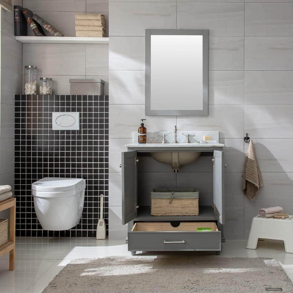 Melissa 30" Single Vanity - Grain White