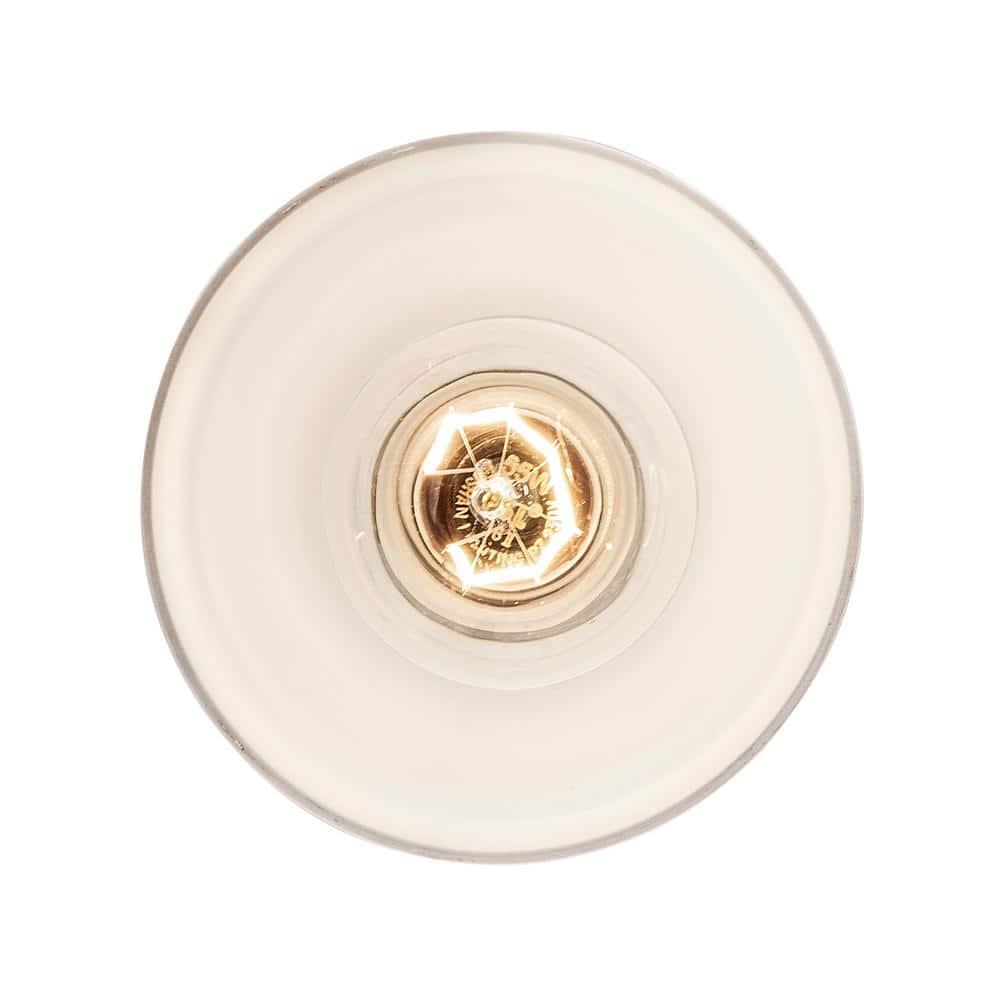 Bel Air Lighting Mod Pod 1-Light Brushed Nickel Hanging Mini Pendant Light Fixture with Frosted Glass Cylinder Shade