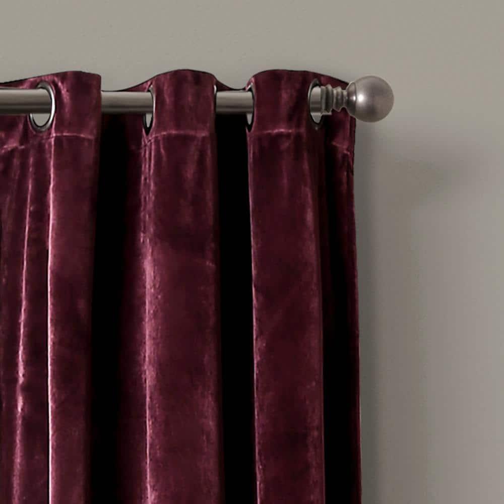 Lush Decor Prima Velvet Solid Velvet Solid Room Darkening Thermal Curtain Panels (Set of 2)