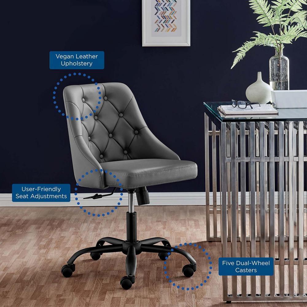 Modway Distinct Tufted Swivel Vegan Leather Office Chair