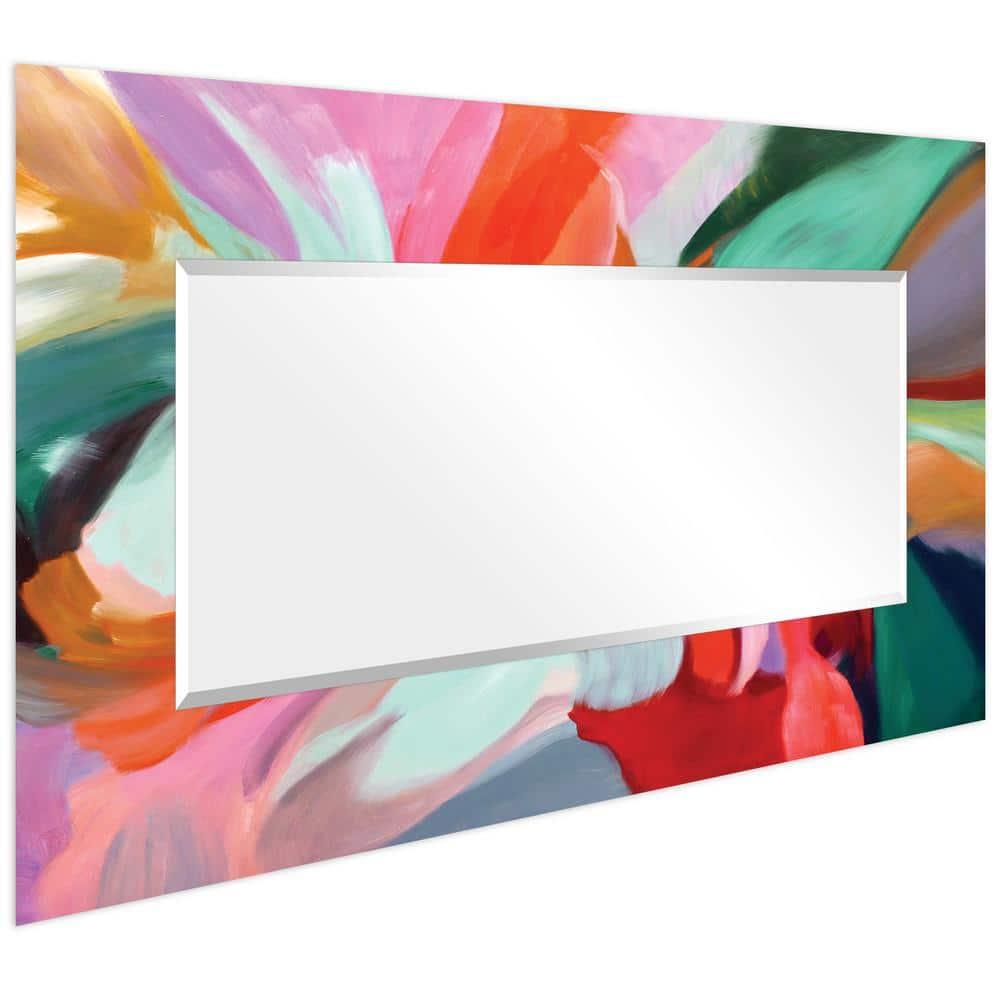 Empire Art Direct Integrity of Chaos Rectangular Beveled Mirror on Free Floating Reverse Printed Tempered Art Glass, 72" x 36" x 0.4", Ready to Hang