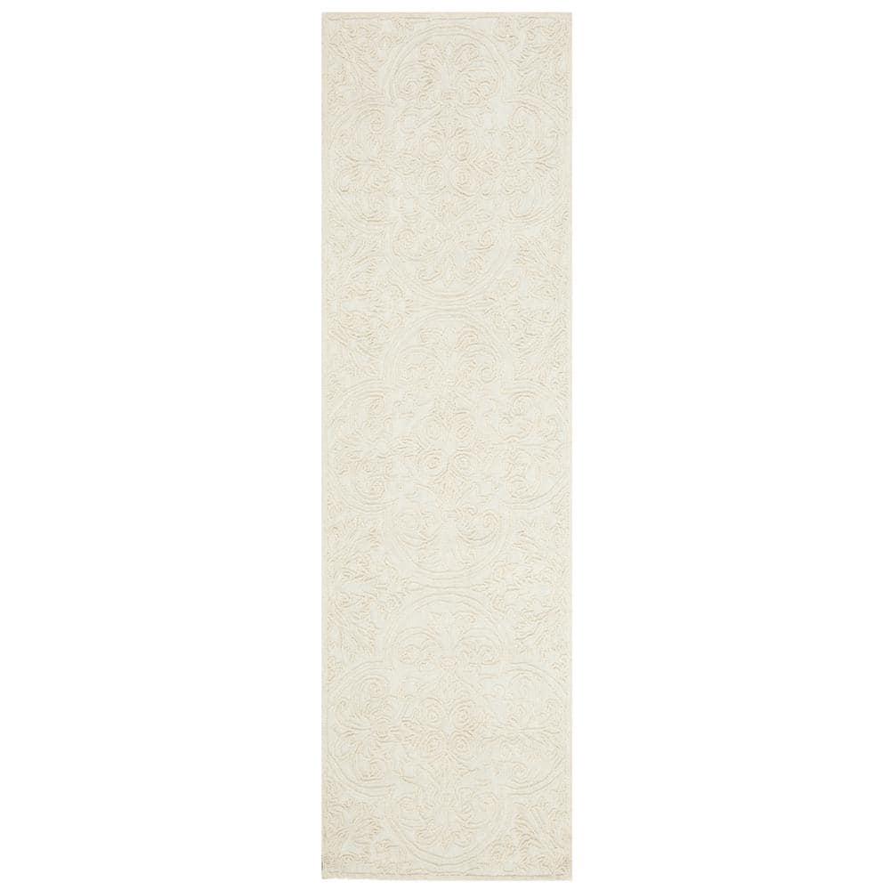 Trace TRC101 Hand Tufted Indoor Runner Rug - Ivory - 2'3"x6' - Safavieh