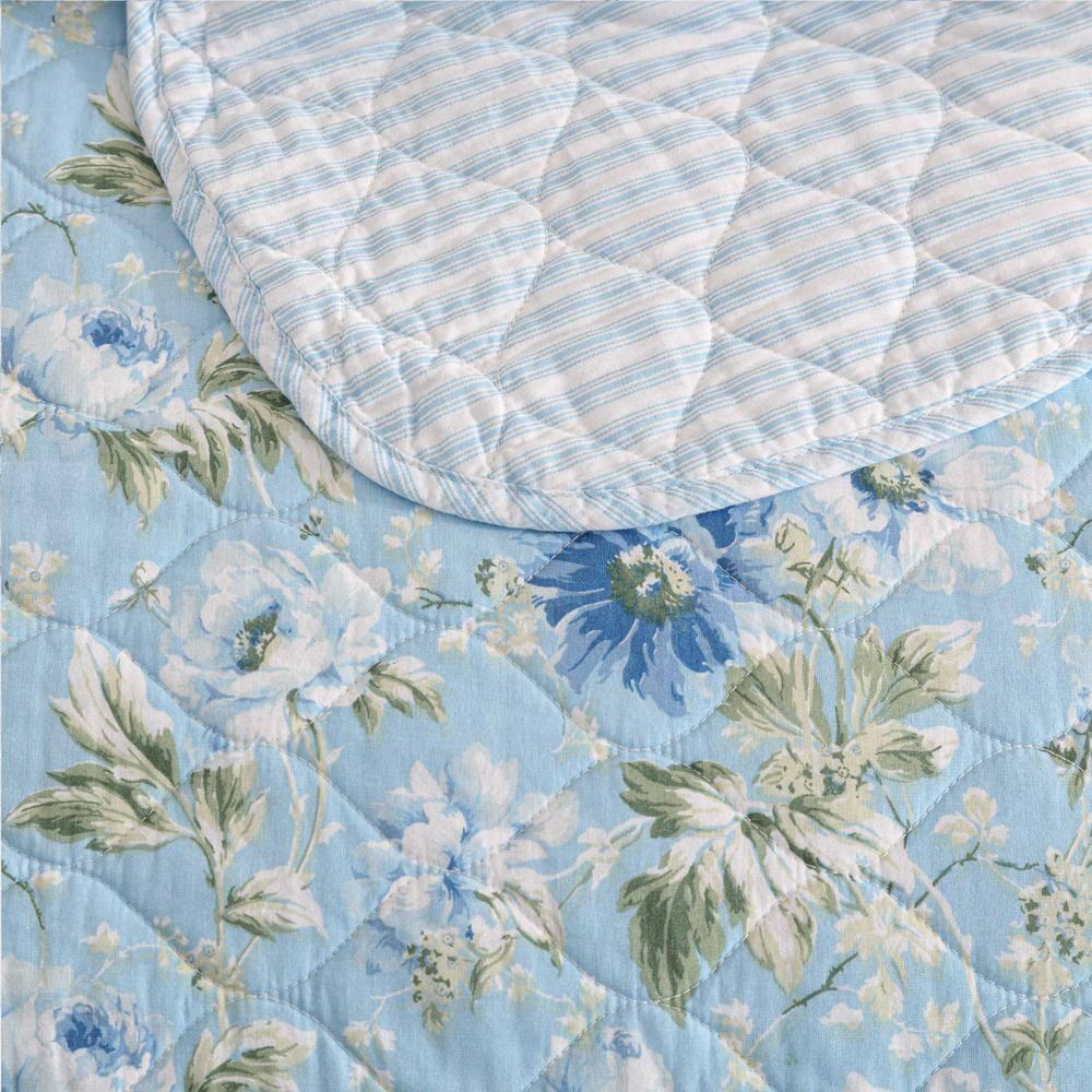 Laura Ashley Standard Cotton Reversible Quilt Set