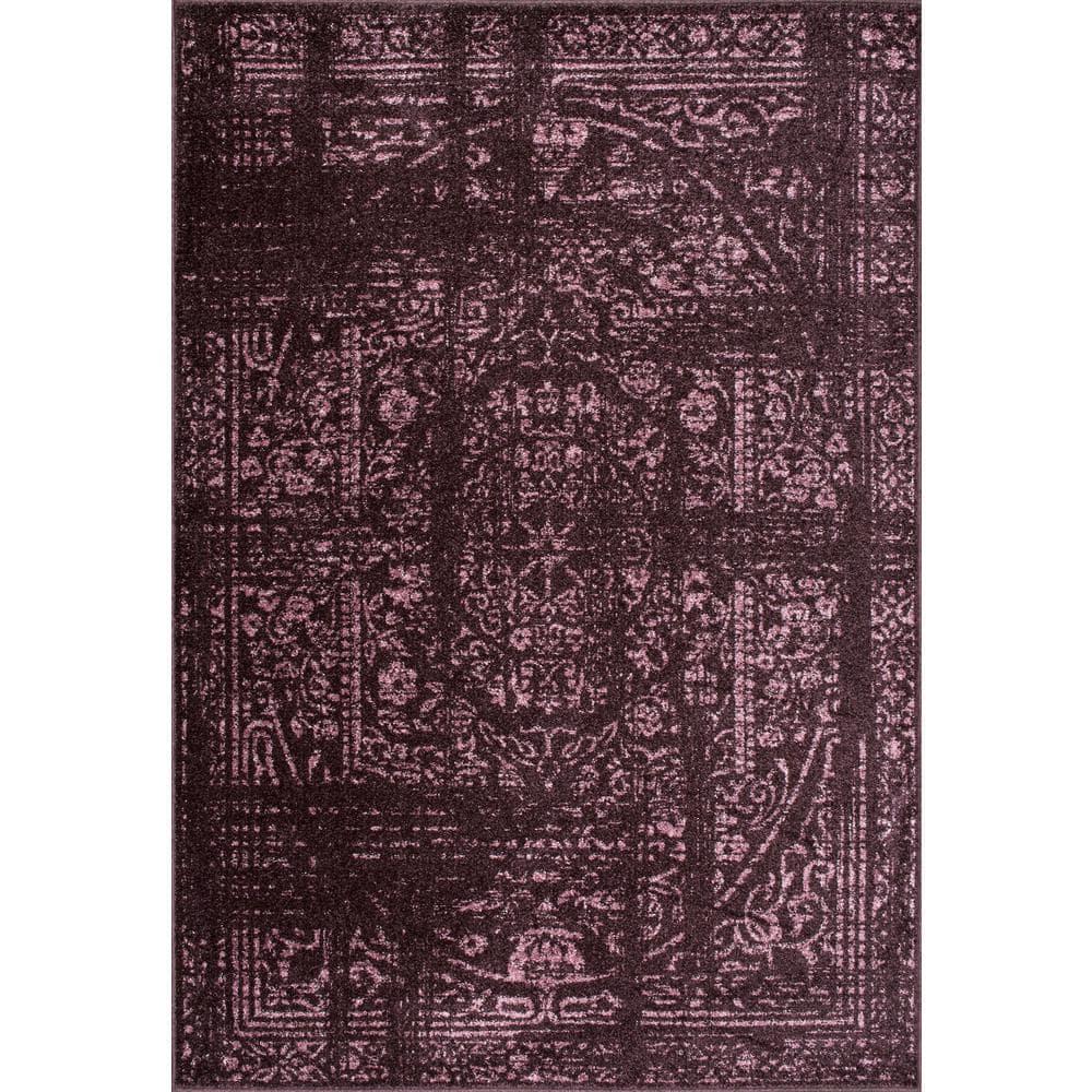 Nuloom Arlena Oriental/Persian 10x14 Indoor Area Rug for Living Room Bedroom Dining Room Kitchen, Burgundy/Pink
