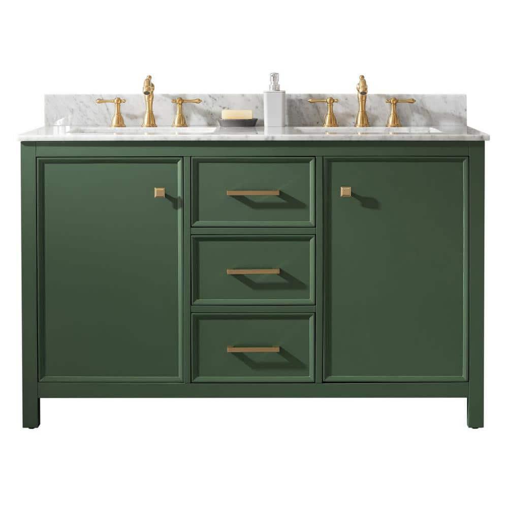 Legion Furniture 54" MDF/Veneer Wood Double Sink Vanity Cabinet - Vogue Green