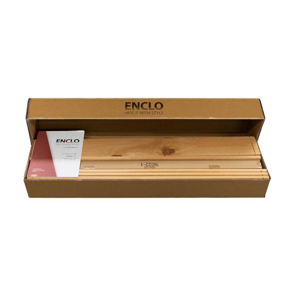 60.5in H x 38.625in W (1 Panel) No Dig Enclo Concord Cedar Wood Privacy Screen, Great to Hide Trash Cans, Decorative Patio Privacy Screen, Outdoor Privacy Fence Panel, Air Conditioner Fence, EC18022
