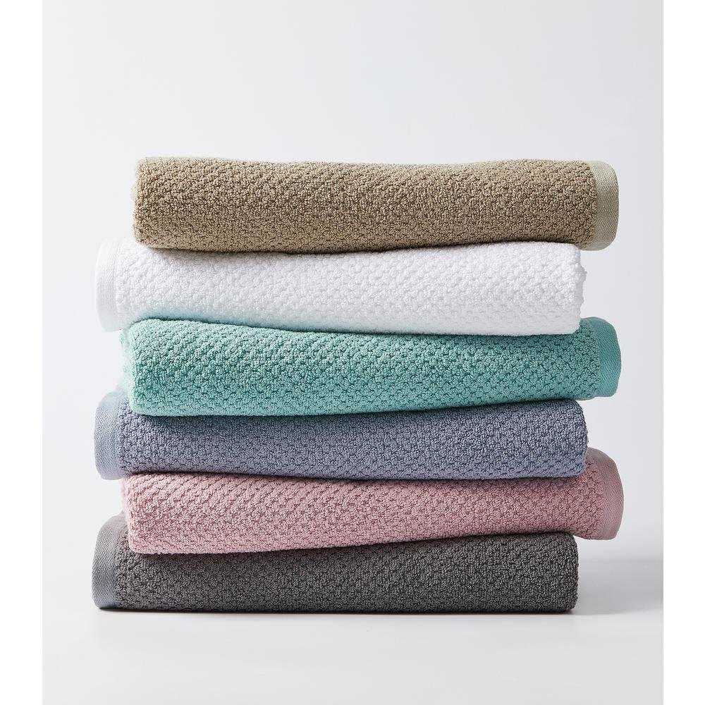 6pc Lilly Cotton Bamboo Bath Towel Set Seafoam - Blue Loom