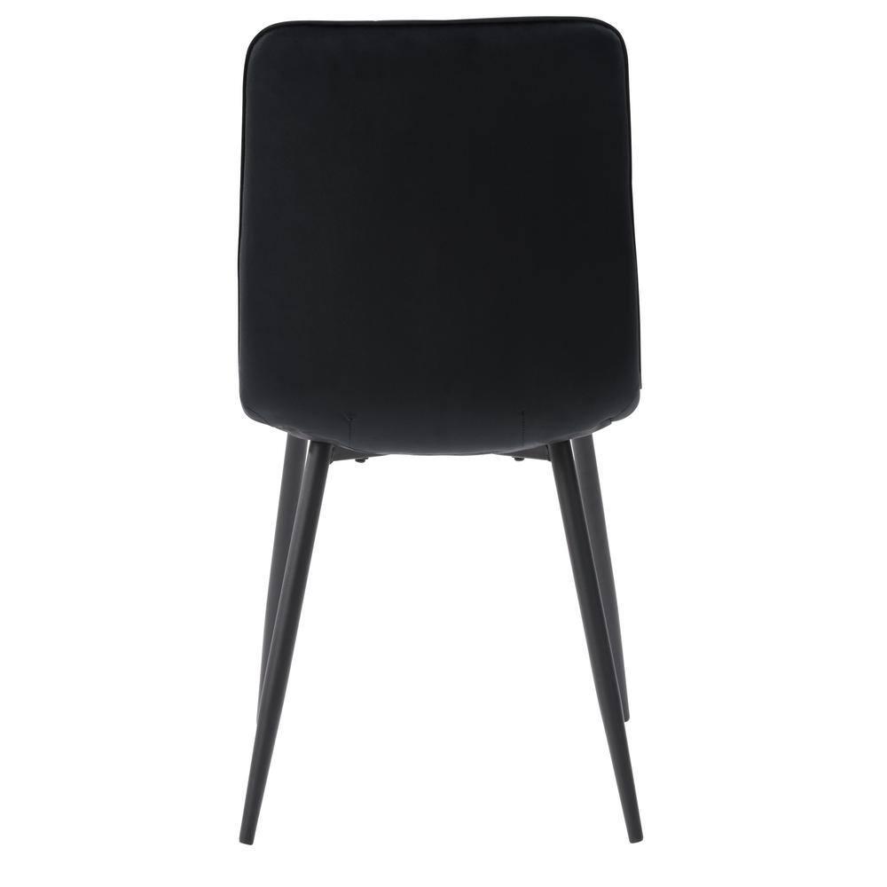 CorLiving Nash Modern Black Velvet Upholstered Dining Chair Set of 2 - Dining Room Chairs, Kitchen Chairs, Side Chairs for Dining Table - Stylish Chair Set for Kitchen & Dining Room