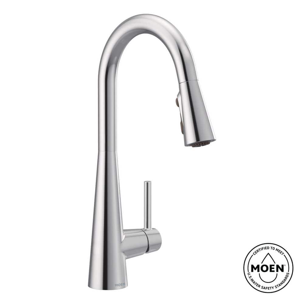Moen Sleek Pull Down Single Handle Kitchen Faucet with Power Boost Technology and Duralock